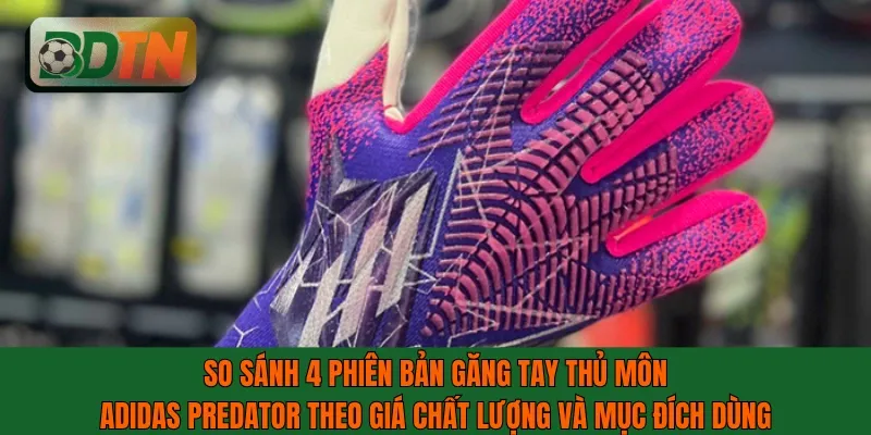 So sánh 4 phiên bản găng tay thủ môn Adidas Predator theo giá và mục đích